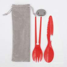 NEW Lightweight Camping cookware set 7 in 1 multifunction cooking travel set chopstic fork spoon